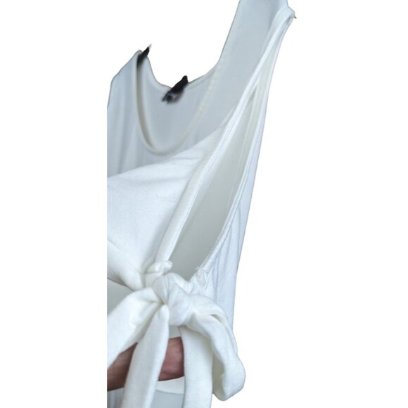 New York & Co Blouse Short-Sleeve Cold Shoulder Tie Knot Women's XXL Shirt - Picture 3 of 11